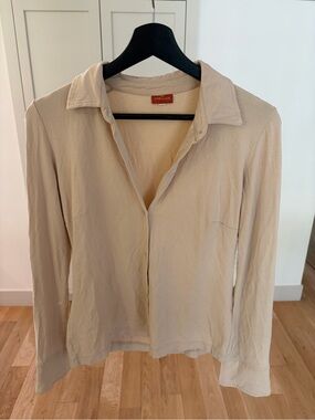 90’s Cyrillus Beige Button-down Shirt